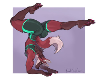 anthro biped bottomwear breasts butt claws clothed clothed_anthro clothed_female clothing eyewear feet female fully_clothed fully_clothed_anthro fully_clothed_female fur glasses hair looking_at_viewer pawpads paws simple_background smile solo tail toes topwear katfishcom canid canine canis mammal wolf 2026 digital_drawing_(artwork) digital_media_(artwork)