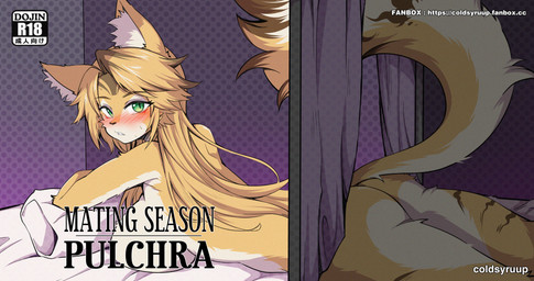 anthro bed big_breasts blonde_hair blush bodily_fluids breast_squish breasts butt butt_heart clenched_teeth curtains female fur furniture green_eyes hair long_hair looking_at_viewer looking_back lying nude on_bed on_front pillow solo squish sweat tail teeth text tuft white_body white_fur yellow_body yellow_fur coldsyruup mihoyo zenless_zone_zero pulchra_fellini felid feline mammal thiren 2025 256:135 4k absurd_res comic cover cover_art cover_page english_text hi_res