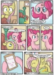 bed bedding blanket blue_eyes comic cutie_mark dialogue duo earth_pony english_text equid equine eyes_closed feathered_wings feathers female feral fluttershy_(mlp) friendship_is_magic fur furniture hair hasbro horse inside lamp mammal my_little_pony mythological_creature mythological_equine mythology paper pegasus photo picture_frame pillow pink_body pink_fur pink_hair pinkie_pie_(mlp) pony quadruped speccysy stretching tail text window wings yellow_body yellow_feathers yellow_fur