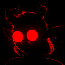 anthro ear_piercing eyewear female glasses glowing glowing_eyes hair horn j_goat obscured_face piercing red_eyes red_hair simple_background solo wearing_glasses j.still bovid caprine goat mammal 1:1 3d_(artwork) black_and_red digital_media_(artwork) hi_res monochrome portrait