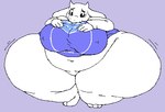 anthro belly big_belly big_breasts big_butt breasts butt clothing delta_rune_(emblem) eyelashes female hand_on_breast horn huge_breasts huge_butt huge_thighs hyper hyper_butt hyper_thighs ill_fitting_clothing long_ears looking_at_self nipple_outline null overweight overweight_female path_lines purple_clothing purple_robe robe solo symbol thick_thighs white_sleeves wide_hips hybridprojectalpha undertale undertale_(series) toriel boss_monster_(undertale) bovid caprine goat mammal 2019 low_res