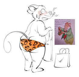 anthro big_butt blush butt clothing eyewear glasses male slightly_chubby solo standing underwear kafrizzzle geronimo_stilton_(series) geronimo_stilton mammal mouse murid murine rodent 2026 hi_res