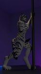 anthro black_penis dancing genitals glowing glowing_eyes male penis pole solo stripes stripper_pole tattoo sakuri_rainne felid mammal pantherine tiger 3d_(artwork) 9:16 digital_media_(artwork) hi_res