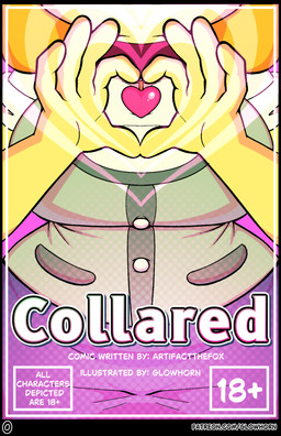 anthro big_breasts bottomwear brainwashing breasts clothed clothing collar collar_tag collared_shirt corruption dress_shirt female floppy_ears fur gesture glistening glistening_jewelry glistening_necklace glowing green_clothing green_shirt green_topwear hand_gesture heart_eyes heart_gesture heart_symbol heart_tag jewelry mind_control necklace pockets shirt short_sleeves skirt solo submissive submissive_female tight_clothing topwear wide_hips yellow_body yellow_fur glowhorn animal_crossing nintendo isabelle_(animal_crossing) canid canine mammal absurd_res comic cover cover_art cover_page hi_res