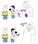 anthro bisexual_pride_colors bisexual_pride_jockstrap bisexual_pride_tank_top bisexual_pride_underwear black_hair blush bodily_fluids clothing emanata embarrassed gesture group hair holding_clothing holding_jockstrap holding_object holding_shirt holding_tank_top holding_topwear holding_underwear jockstrap lgbt_pride looking_at_viewer male multicolored_clothing multicolored_jockstrap multicolored_shirt multicolored_t-shirt multicolored_topwear multicolored_underwear open_mouth open_smile pride_color_clothing pride_color_jockstrap pride_color_shirt pride_color_t-shirt pride_color_tank_top pride_color_topwear pride_color_underwear pride_colors rainbow_pride_clothing rainbow_pride_colors seven-stripe_rainbow_pride_colors shirt simple_background smile sweat sweatdrop t-shirt tank_top topwear trio underwear waving waving_at_viewer white_background secretgull lgbt_pride_month gus_skwarek jace_wayne shane_stocks avian bird corvid fish gull jay_(bird) lari larid marine new_world_jay oscine passerine scrub_jay shark 2023 hi_res line_art