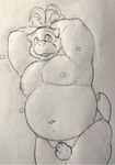 anthro balls belly blush bodily_fluids feet genital_fluids genitals little_penis male moobs musk nipples nude penis precum soles solo toes young young_male pekkorekko mario_bros nintendo iggy_koopa koopaling scalie armpit chub_(disambiguation) hi_res