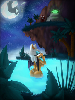 big_butt black_nails breasts butt cliff clothing colored_nails covering covering_breasts crater crossed_arms duo eyeshadow female female_focus fur gloves glowing glowing_eyes glowing_water green_eyes handwear looking_back makeup male master_emerald moon nails night nude nude_female palm_tree partially_submerged plant red_body skinny_dipping smile solo_focus tail tan_body tree water white_body white_fur wings thekingkajira sega sonic_the_hedgehog_(series) knuckles_the_echidna rouge_the_bat bat echidna mammal monotreme 3:4 hi_res