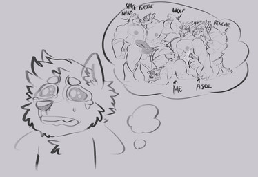 anthro anthro_on_anthro anthro_penetrated anthro_penetrating anthro_penetrating_anthro barazoku big_penis bodily_fluids canon_x_oc crying doggystyle from_behind_position frottage genital_fluids genitals grey_background group group_sex humanoid_genitalia humanoid_penis male male/male male_penetrated male_penetrating male_penetrating_male mask muscular muscular_anthro muscular_male nipples nude_anthro nude_male orgy penetration penile penis penises_touching precum sex simple_background snot tears teeth thought_bubble vein veiny_arms veiny_penis melaisen league_of_legends mythology riot_games tencent aurelion_sol_(lol) bau_(melaisen) kindred_(lol) nasus_(lol) rengar_(lol) wolf_(lol) akita canid canine canis domestic_dog dragon mammal mythological_creature mythological_scalie scalie spitz wolf 2023 absurd_res greyscale hi_res monochrome