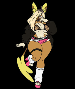 alternative_fashion animal_print anthro big_breasts blonde_hair bottomwear breasts brown_body brown_fur choker clothing curvy_figure ear_piercing female footwear fur gyaru hair high_heels hotpants j-fashion jacket jewelry leopard_print long_hair minishorts multicolored_body multicolored_hair necklace piercing platform_footwear platform_heels shoes shorts solo tail thick_thighs topwear two_tone_body two_tone_hair voluptuous wide_hips agent_strudel nintendo pokemon fan_character alolan_form alolan_raichu generation_7_pokemon pokemon_(species) regional_form_(pokemon) hi_res