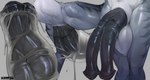 2_penises animal_genitalia animal_penis anthro balls big_balls big_penis black_penis bodily_fluids bouncing_balls cum cum_on_balls cum_on_penis cutaway diphallism equine_genitalia equine_penis flared_penis genital_fluids genitals horizontal_diphallism huge_balls huge_penis male masturbation medial_ring multi_genitalia multi_penis penetrable_sex_toy penetration penis penis_in_sex_toy precum sex_toy sex_toy_penetration solo spaal lan_(aolun) unknown_species absurd_res hi_res