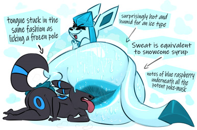 ambiguous_gender ambiguous_rimming anal anthro anus big_anus big_butt black_body black_fur black_sclera blue_body blue_fur blue_pawpads bodily_fluids butt butt_sniffing directional_arrow duo fur glistening glistening_butt huge_anus huge_butt markings musk musky_butt nose_to_anus open_mouth open_smile oral pawpads raised_tail rimming ring_(marking) sex size_difference smelly smelly_butt smile sniffing sweat sweaty_butt tail text tongue tongue_out tongue_stuck unusual_bodily_fluids unusual_sweat white_eyes iamapoliceman nintendo pokemon eeveelution generation_2_pokemon generation_4_pokemon glaceon pokemon_(species) shiny_pokemon umbreon english_text hi_res