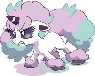 ambiguous_gender angry eyelashes feral fur green_body green_fur hooves horn mane multicolored_body multicolored_fur pink_body pink_fur purple_eyes purple_horn purple_inner_ear simple_background simple_nose solo unguligrade white_background white_body white_fur nezumi_(artist) mythology nintendo pokemon equid equine galarian_form galarian_ponyta generation_8_pokemon mammal mythological_creature mythological_equine pokemon_(species) regional_form_(pokemon) unicorn aliasing digital_media_(artwork)