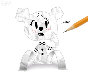 anthro blush blush_lines clothed clothing dialogue feet female front_view loli looking_at_object nervous on_model open_mouth paper pencil_(object) simple_background sitting solo spread_legs spreading text white_background white_body young young_anthro young_female saffersoft cartoon_network the_amazing_world_of_gumball teri_(tawog) bear mammal paper_creature 2024 english_text hi_res