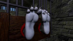 4_toes 5_fingers anthro barefoot bdsm between_toes black_clothing black_gloves black_handwear black_nose blinking blue_sky bondage bound claws clothing coat countershade_feet countershade_fur countershading cuff_(restraint) curling_toes eyes_closed feet finger_claws fingerless_gloves fingers foot_fetish foot_focus fur gloves grey_body grey_claws grey_clothing grey_coat grey_ears grey_fur grey_topwear grey_wall handwear humanoid_feet humanoid_hands inside laugh lying male on_back open_mouth plantigrade prick_ears prison_cell raised_arm restraints sharp_teeth sky snout soles solo stocks struggling teeth tickle_fetish tickle_torture tickling tickling_feet toe_claws toes topwear wall_(structure) white_soles window_cell wooden_stock wrist_cuffs sound_warning wuffeet nintendo star_fox wolf_o'donnell canid canine canis mammal wolf 16:9 2020 3d_(artwork) 3d_animation animated digital_media_(artwork) long_playtime sound voice_acted webm widescreen