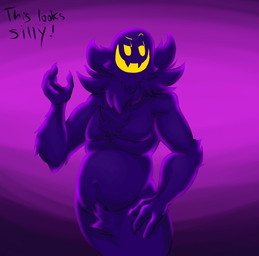arm_hair beer_belly body_hair chest_hair male mature_male neck_tuft overweight overweight_male purple_body slightly_chubby slightly_chubby_male solo tuft yellow_eyes aspenofsimpcon a_hat_in_time snatcher_(ahit) ghost spirit