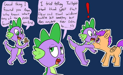 alarmed cookie dialogue eye_contact eye_roll female female_pred feral food fur gingerbread_man green_eyes group hair hand_in_mouth implied_transformation inanimate_transformation larger_female looking_at_another male mouth_closed orange_body orange_fur purple_body purple_eyes purple_hair simple_background size_difference smaller_male stealing text transformation transparent_background trio wings young young_feral happy_harvey friendship_is_magic hasbro my_little_pony mythology anon scootaloo_(mlp) spike_(mlp) animate_inanimate dragon equid equine food_creature horse humanoid mammal mythological_creature mythological_equine mythological_scalie pegasus pony scalie alpha_channel english_text hi_res