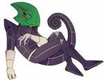 anthro bodysuit clothing gloves handwear male shoulder_pads skinsuit solo tight_clothing pterro nintendo star_fox leon_powalski chameleon flap-necked_chameleon lizard reptile scalie 2018 hi_res