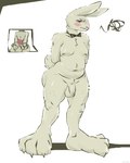 annoyed anthro balls bdsm belly belly_overhang big_butt big_feet blush bondage bound bow_tie butt crossed_arms embarrassed feet flaccid foreskin frown fur genitals hands_behind_back humanoid_genitalia humanoid_penis looking_away male nude overweight penis pink_nose pink_rope restraints rope rope_bondage slightly_chubby slightly_chubby_male solo standing thick_thighs white_body white_fur conditional_dnp holidaydipstick playboy mr._playboy lagomorph leporid mammal rabbit 2021 absurd_res digital_media_(artwork) hi_res shaded