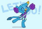 beak blue_body blush bottomwear cheerleader cheerleading_pose clothed clothing crossdressing dancing eyes_closed femboy feral happy male open_mouth pom_poms pose skirt solo wings swerve-art friendship_is_magic hasbro my_little_pony mythology gallus_(mlp) avian gryphon mythological_avian mythological_creature 2019 2d_animation animated digital_media_(artwork) frame_by_frame loop short_playtime