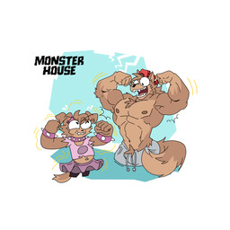 anthro duo female gym male muscular muscular_male nipples pecs tail young young_anthro canid canine canis domestic_dog mammal 1:1 hi_res