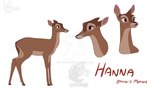 female feral solo namygaga deer mammal model_sheet