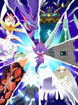 ambiguous_gender female gradient_background male partitioning simple_background solo めい nintendo pokemon blacephalon buzzwole celesteela cnidarian generation_7_pokemon guzzlord kartana marine naganadel nihilego pheromosa poipole pokemon_(species) stakataka ultra_beast xurkitree hi_res multiple_images