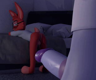 anthro bedroom butt camera_shake duo friends_with_benefits genitals male male/male offscreen_character penis teasing throbbing throbbing_penis subway_footlong enticia_(modeler) redly_harington subway_dogemin canid canine canis domestic_dog hare lagomorph leporid mammal rabbit 3d_(artwork) 3d_animation animated digital_media_(artwork) loop