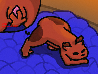 2_toes 3_fingers arrow_pointing_to_crotch bent_ears black_eyes black_nose brown_ears close-up comfy directional_arrow ears_up eyes_closed feet female fingering fingering_self fingers fur genitals markings masturbation nude orange_body orange_skin orange_tail shadow solo tail tail_aside text toes vaginal vaginal_fingering nonassociatedidiot kinktober kinktober_2025 rain_world videocult ambulant_(nonassociatedidiot) mammal slugcat 2025 4:3 artist_name colored digital_drawing_(artwork) digital_media_(artwork) english_text shaded maleherm_(lore)