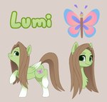 chest_tuft cutie_mark eyebrows eyelashes feathered_wings feathers female feral folded_wings green_body green_eyes green_feathers hair happy long_hair simple_background smile solo tuft wings luminousdazzle hasbro my_little_pony mythology fan_character lumi_(luminousdazzle) equid equine mammal mythological_creature mythological_equine pegasus digital_media_(artwork) hi_res