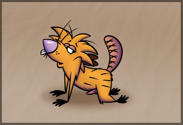 4_fingers 4_toes all_fours anthro balls biped black_eyes buckteeth erection feet fingers fur genitals gradient_background half-closed_eyes looking_back male narrowed_eyes nude penis purple_nose raised_tail semi-anthro simple_background tail tapering_penis teeth three-quarter_view toes whiskers yellow_body yellow_fur johnofe nickelodeon the_angry_beavers norbert_beaver beaver mammal rodent full-length_portrait hi_res portrait three-quarter_portrait