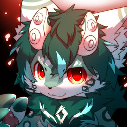 4_fingers :3 anthro biped black_nose blush blush_lines chest_tuft fingers fur gradient_background green_body green_fur green_hair green_markings hair inner_ear_fluff kemono looking_at_viewer male markings multicolored_body multicolored_fur neck_tuft pawpads paws red_eyes simple_background smile smiling_at_viewer solo tuft white_body white_fur white_markings hlg7777 canid canine canis mammal wolf 1:1 2025 bust_portrait cel_shading chinese_description digital_drawing_(artwork) digital_media_(artwork) portrait shaded soft_shading translated_description