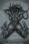 2018 2:3 5_toes alien alien_(franchise) anus arms_bent bald bent_legs big_breasts big_butt black_body black_skin black_tail black_tubes breast_squish breasts butt calves_up claws digital_media_(artwork) digital_painting_(artwork) eyeless feet feet_up female genitals glistening glistening_butt hairless hi_res humanoid humanoid_feet lips long_tail looking_at_viewer lying monster muscular muscular_female muscular_humanoid nails nihilophant not_furry nude on_front plantigrade presenting pussy raised_calf raised_tail seductive smile soles solo spread_knees squish tail text thick_thighs toenails toes tube url wide_hips xenomorph
