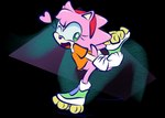 anthro bottomless clothed clothing female fur gloves handwear heart_symbol motion_lines one_eye_closed pink_body pink_fur quad_skates roller_skates shirt solo star_eyes thin_thighs topwear white_clothing white_gloves white_handwear wink blehmaster7 classic_sonic_(universe) sega sonic_the_hedgehog_(series) amy_rose classic_amy_rose eulipotyphlan hedgehog mammal alpha_channel hi_res