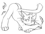 anthro ass_up feathers jack-o'_pose male pose solo young young_anthro young_male mousesix lifewonders mythology tokyo_afterschool_summoners sitri_(tas) avian demon domestic_cat felid feline felis gryphon mammal mythological_avian mythological_creature digital_drawing_(artwork) digital_media_(artwork) line_art monochrome