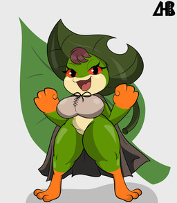 anthro big_breasts biped black_eyes breasts eyelashes featureless_crotch female green_body hair huge_breasts leaf non-mammal_breasts open_mouth open_smile pose red_sclera shortstack shortstack_female smile solo standing thick_thighs tongue wide_hips luanctoons lotte_(joaoppereiraus) amphibian frog 2024 absurd_res digital_media_(artwork) hi_res
