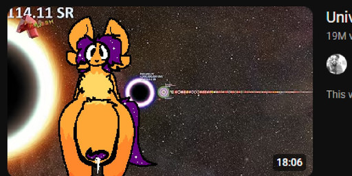 anthro astronomical big_ears big_penis black_hole bodily_fluids cosmic_hair cosmic_tail cum ethereal_hair fluffy fluffy_chest fluffy_foreskin fluffy_penis fur furry_foreskin furry_penis genital_fluids genitals hands_behind_back huge_penis huge_thighs hyper hyper_genitalia hyper_penis leaking_cum looking_at_viewer macro male orange_body orange_fur parody penis solo space terra_macro text thick_thighs quetta youtube starset domestic_cat felid feline felis mammal english_text hi_res