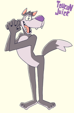 3_toes 4_fingers anthro arched_back athletic athletic_anthro biped black_eyes black_finger_claws butt casual_nudity chest_tuft clasped_hands claws curvy_figure dipstick_tail fangs feet finger_claws fingers fluffy fluffy_tail fur grey_body grey_fur happy head_tuft humanoid_feet humanoid_hands humanoid_heel logo male markings mascot multicolored_body multicolored_fur nude open_mouth paws pink_inner_ear plantigrade pose purple_nose purple_text raised_tail sharp_teeth simple_background skinny slim slim_anthro slim_male smile solo standing tail tail_markings tan_background tan_sclera teeth text toes toony tuft two_tone_body two_tone_feet two_tone_fur wide_hips yellow_sclera toucan_juice cookie_crisp general_mills chip_the_wolf canid canine canis mammal wolf artist_logo artist_name colored digital_drawing_(artwork) digital_media_(artwork) english_text flat_colors hi_res pinup