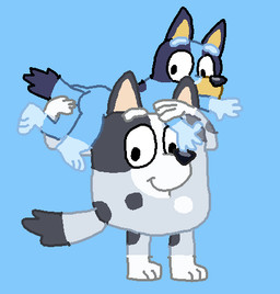 anthro butt duo female female/female nickjrbunniesfan bluey_(series) bluey_heeler muffin_heeler australian_cattle_dog canid canine canis cattledog domestic_dog herding_dog mammal pastoral_dog low_res