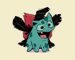 feral quadruped simple_background sitting solo white_background fluttershythekind nintendo pokemon generation_1_pokemon ivysaur pokemon_(species) 2019 digital_media_(artwork)