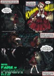 2007 a.b._lust anthro big_breasts blonde_hair breasts canid canine canis cleavage clothed clothing comic english_text fairy_tales female hair hi_res horror_babe_central human little_red_riding_hood little_red_riding_hood_(copyright) long_hair male mammal mythological_canine mythological_creature mythology text url were werecanid werecanine werewolf wolf