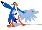 5_fingers anthro anthrofied beak biceps blue_body blue_feathers claws feathered_wings feathers fingers looking_at_viewer male muscular muscular_anthro muscular_male nude orange_beak pose simple_background smile solo standing white_background white_body white_feathers winged_arms wings gunzcon disney the_lion_king zazu_(the_lion_king) avian bird bucerotiform hornbill red-billed_hornbill 2008 hi_res signature