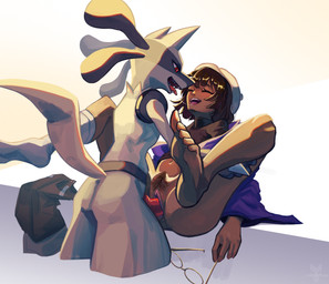 after_kiss anthro anthro_penetrating anthro_penetrating_female anthro_penetrating_human biped blue_body blue_fur bodily_fluids butt clitoris duo erection eyewear fangs female female_human female_on_anthro female_penetrated fur genitals glasses human_on_anthro human_penetrated interspecies male male/female male_anthro male_on_human male_penetrating male_penetrating_female male_penetrating_human penetration penile penile_penetration penis penis_in_vagina pokephilia red_eyes saliva saliva_string sex smile snout standing tail teeth vaginal vaginal_penetration vulva yellow_body yellow_fur tenebscuro nintendo pokemon generation_4_pokemon human lucario mammal pokemon_(species) 2025 digital_drawing_(artwork) digital_media_(artwork) hi_res shaded