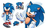 5_fingers anthro clothing fingers footwear gloves green_eyes handwear male open_mouth open_smile shoes simple_background smile solo thatbirdguy sega sonic_the_hedgehog_(series) sonic_the_hedgehog eulipotyphlan hedgehog mammal hi_res