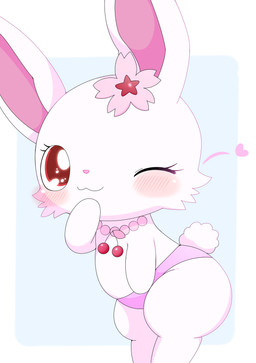 accessory anthro blush cherry cherry_blossom chibi clothed clothing female flower flower_in_hair food fruit fur hair hair_accessory heart_symbol jewelry loli necklace one_eye_closed panties panties_only pink_clothing pink_panties pink_underwear plant prunus_(flower) red_eyes semi-anthro simple_background solo topless underwear underwear_only white_body white_fur wink young azuo jewelpet sanrio sega sega_fave ruby_(jewelpet) lagomorph leporid mammal rabbit absurd_res hi_res