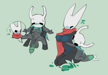 2_horns 3_fingers anthro areola big_nipples big_penis black_body blue_areola blush blush_lines bodily_fluids breasts cloak cloak_only clothing cum cum_pooling dripping duo empty_eyes eyes_closed female fingers genital_fluids genitals green_penis gynomorph gynomorph/female happy holding_another holding_breast holding_up holding_up_other_character horn intersex intersex/female larger_female leaking_cum nipples penis pose precum precum_drip simple_background sitting size_difference small_breasts smaller_intersex spread_legs spreading surprised sweat sweatdrop tuft vein veiny_penis white_head alretta hollow_knight_(franchise) team_cherry hornet_(hollow_knight) the_knight_(hollow_knight) arthropod vessel_(species) digital_drawing_(artwork) digital_media_(artwork) hi_res brother_(lore) brother_and_sister_(lore) half_brother_(lore) half_sister_(lore) incest_(lore) sibling_(lore) sister_(lore)