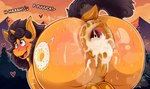 after_sex anus backsack balls big_balls big_butt blue_eyes bodily_fluids butt butt_focus cloud collar cum cum_in_ass cum_inside cum_on_butt cutie_mark dessert doughnut feral food gaping gaping_anus genital_fluids genitals hair heterochromia horn leaking_cum long_hair looking_pleasured male mountain musk musky_anus musky_butt open_mouth orange_body outside pastry plant presenting presenting_hindquarters puffy_anus purple_eyes raised_tail rear_view solo sweat sweaty_butt tail tail_anus tree unicorn_horn augury_(artist) hasbro my_little_pony mythology augury_(character) equid equine horse mammal mythological_creature mythological_equine pony unicorn absurd_res hi_res