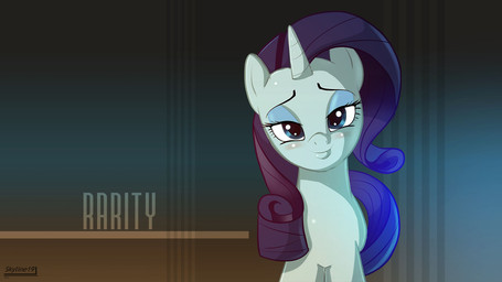 blue_eyes female female_feral feral hair horn looking_at_viewer purple_hair smile solo skyart301 friendship_is_magic hasbro my_little_pony mythology rarity_(mlp) equid equine mammal mythological_creature mythological_equine unicorn 16:9 2012 hi_res source_request widescreen