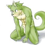 canine fundoshi fur green_fur kemono male red_eyes simple_background solo topless underwear
Rating: Questionable
Score: 8
User: terminal11
Date: September 28, 2013