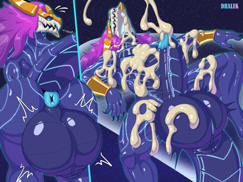 anthro anus balls big_balls big_butt big_penis blue_body blue_eyes bodily_fluids bone bracelet butt claws clothing crown cum cum_covered cum_on_self cum_shower cumshot dark_sclera ejaculation erection excessive_cum excessive_genital_fluids genital_fluids genitals glans glowing glowing_eyes glowing_markings hair headgear headwear huge_balls huge_penis humanoid_genitalia humanoid_penis hyper hyper_balls hyper_genitalia hyper_penis jewelry looking_at_viewer lying male markings messy muscular nervous nude on_back penis perineum presenting presenting_anus presenting_balls presenting_hindquarters presenting_penis retracted_balls simple_background skull skull_head solo sweat sweatdrop tail text thick_thighs dhalek league_of_legends mythology riot_games tencent aurelion_sol_(lol) dragon eastern_dragon mythological_creature mythological_scalie scalie 4:3 absurd_res digital_media_(artwork) hi_res