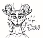 ambiguous_gender anthro art_block blank_stare horn language looking_at_viewer solo talking_to_viewer tendrils text thousand_yard_stare novaconis art_paralysis_demon_(novaconis) demon bust_portrait hi_res portrait sketch